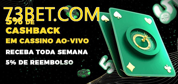 Promoções do cassino ao Vivo 73BET.COM